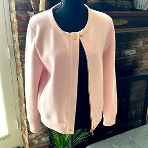 J Crew heavy pink sweater jacket
